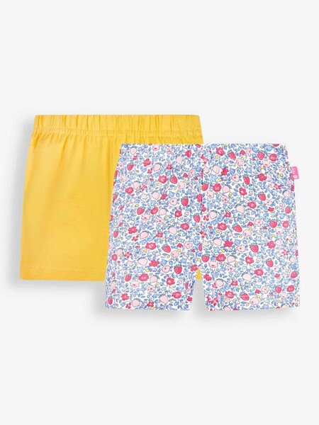 2-Pack Strawberry Ditsy Print & Yellow Shorts in Pink (329708) | $12