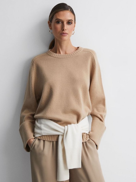 Wool-Cashmere Casual Fit Jumper in Camel (347869) | CHF 113