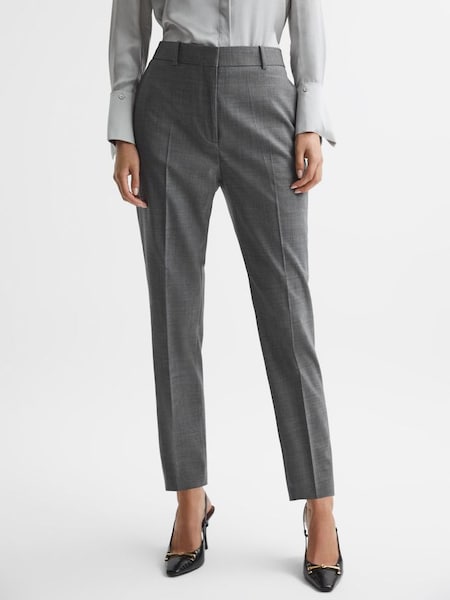 Slim Fit Wool Blend Suit Trousers in Grey (370438) | €99