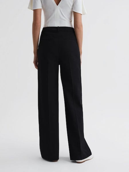 Petite Wide Leg Trousers in Black (407621) | $152