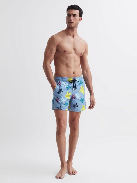 Vilebrequin Turtle Print Swim Shorts in Blue Multi (425661) | €330