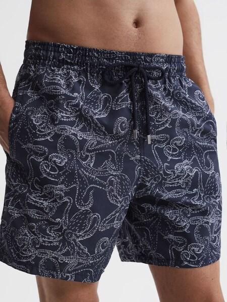 Vilebrequin Octopus Print Swim Shorts in Navy Print (431729) | HK$3,460