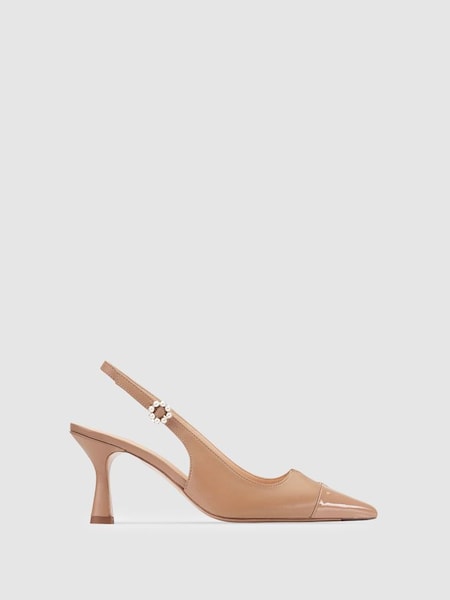 Camilla Elphick黃褐色露跟低跟鞋 (439583) | HK$3,910