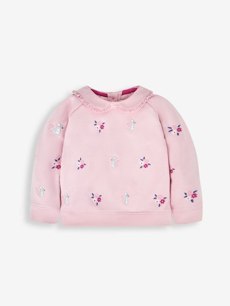 Pink Mouse Embroidered Sweatshirt With Collar (488853) | €32.50