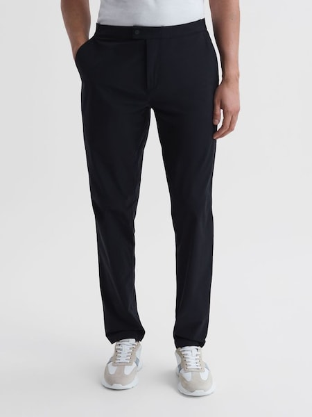 Elasticated Waistband Trousers in Navy (505902) | $111