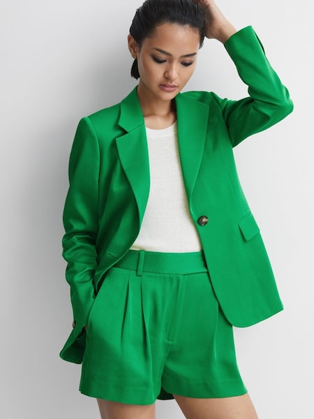 Tailored Single Breasted Blazer in Green (508847) | $324
