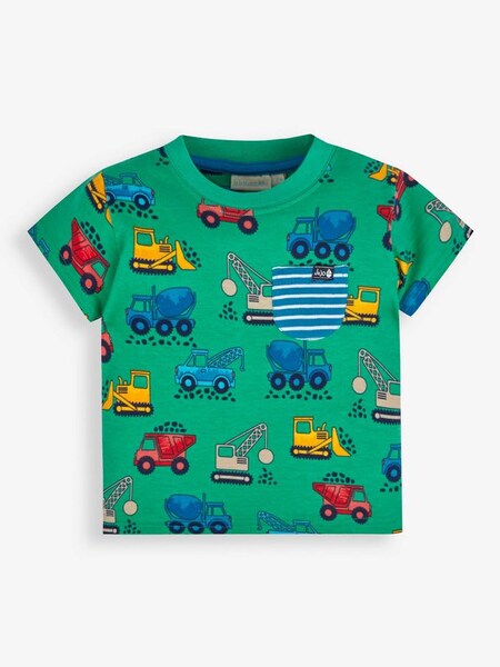 Green Construction Print Pocket T-Shirt (514715) | $14