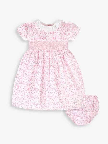 Bunny Print Frill Collar Party Dress in Pink (516353) | $28