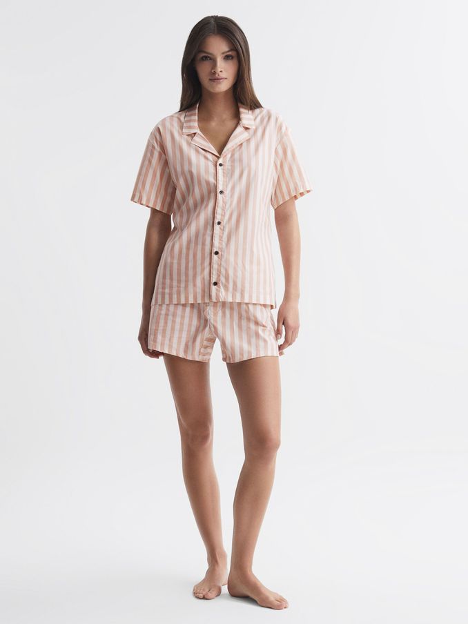Women s Pyjamas CALVIN KLEIN Stripe SHORT SET Reiss Switzerland