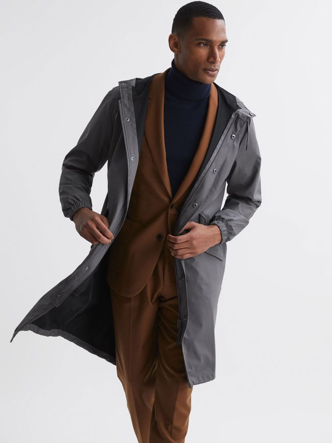 Mens raincoat sale sale