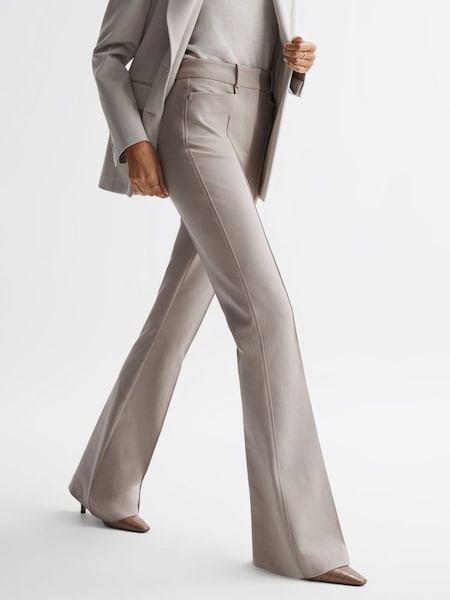 Petite Flared High Rise Trousers in Neutral (539182) | HK$1,024