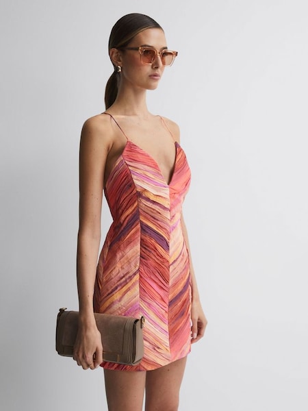 Acler - Bodyconmini-jurk met rimpeling in aquarel Horizon (541188) | € 322