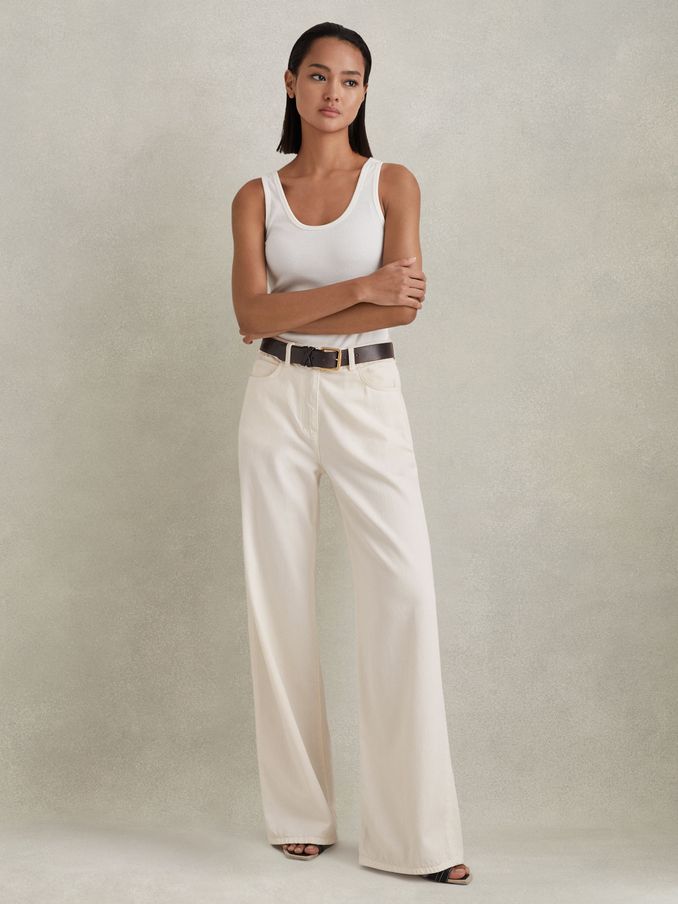 Women s CREAM Sale Trousersjoggers Reiss USA