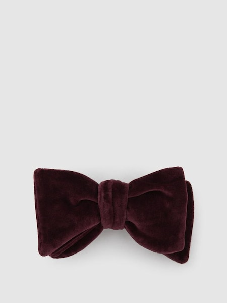 Velvet Bow Tie in Bordeaux (572722) | HK$1,030