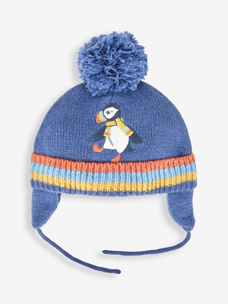 Indigo Puffin Appliqué Hat (574662) | $7