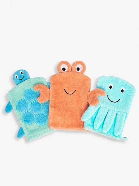 Under the Sea Wash Mitts in Multi (580391) | $24
