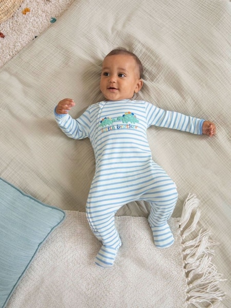 Blue Little Brother Embroidered Zip Sleepsuit (580447) | €21