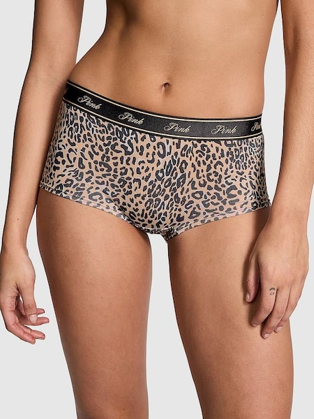 Leopard Brown Short Cotton Logo Knickers (595581) | €10.50