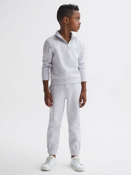 Junior Textured Drawstring Joggers in Soft Grey (599820) | $30