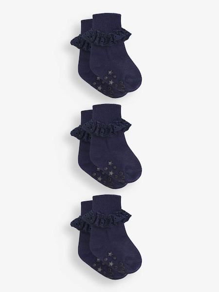 3-Pack Frilly Socks in Navy (615195) | €12.50