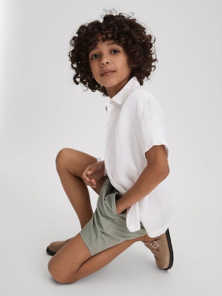 Junior Casual Chino Shorts in Pistachio (616415) | $50