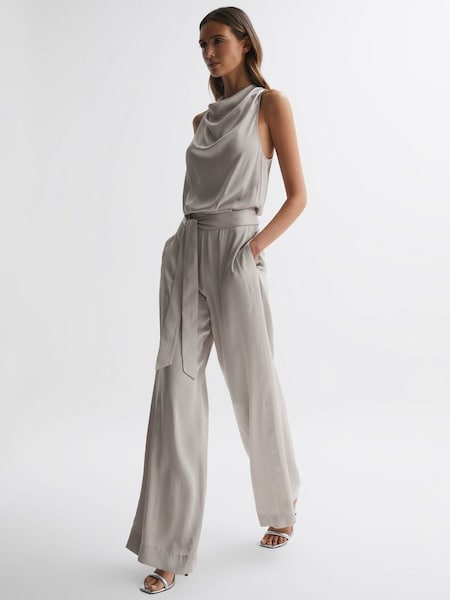 Sleeveless Cowl Neck Jumpsuit in Neutral (633055) | HK$1,474
