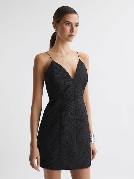 Acler Bodycon Ruched Mini Dress in Black (633834) | HK$3,426
