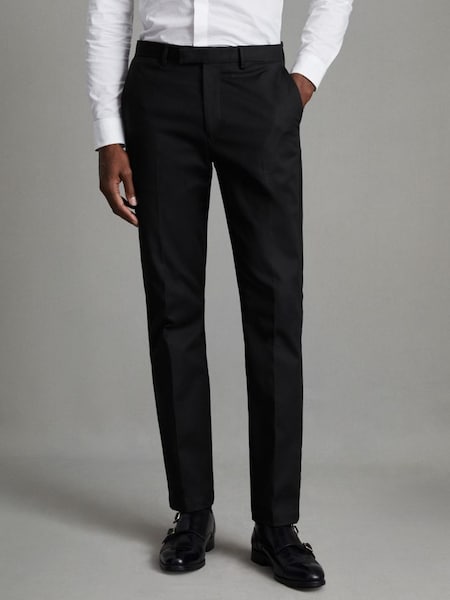 Pantalons chinos coupe slim en coton mélangé, noir (661983) | 170 €
