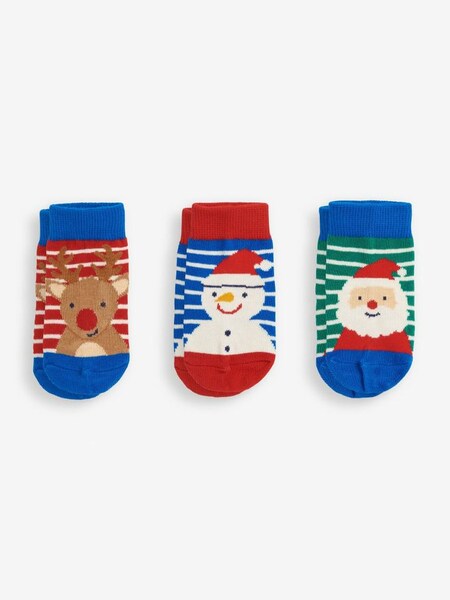 3-Pack Christmas Socks in Multi (667605) | $15