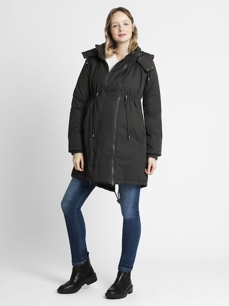 2-in-1 Padded Maternity Parka in Charcoal (677986) | $143