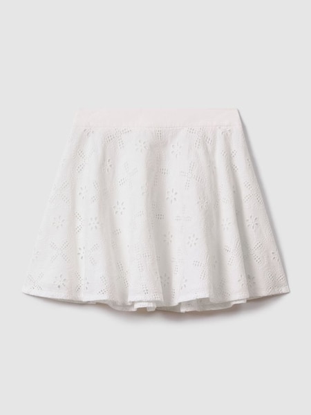 Teen Cotton Broderie Lace Skirt in Ivory (707973) | €75