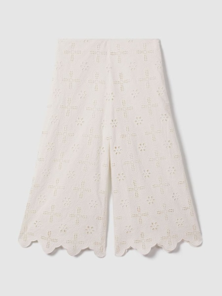 Teen Cotton Broderie Lace Trousers in Ivory (708320) | €85