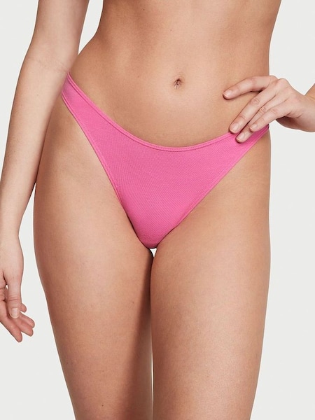 Hollywood Pink High Leg Scoop Thong Knickers (709176) | €10.50