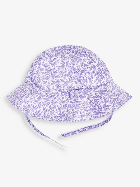 Bud Floral Print Floppy Sun Hat in Lilac (717013) | $22
