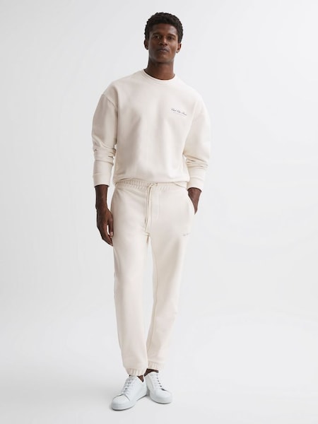 Pantalon de jogging Reiss Ché en coton à motif off white (791771) | 140 €