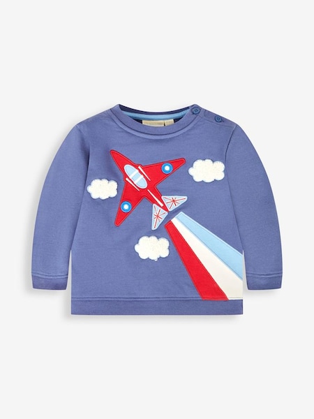 Arrows Applique Sweatshirt in Indigo Blue (815737) | $39