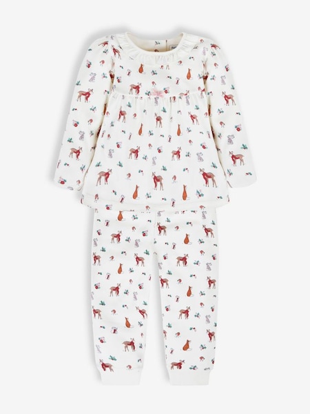 Cream Girls' Pretty Woodland Jersey Pyjamas (836207) | €29
