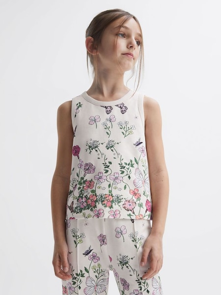 Junior Floral Print Vest in Pink Print (839264) | $24