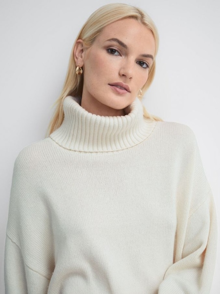 Florere Roll Neck Jumper in Ivory (840790) | SAR 500