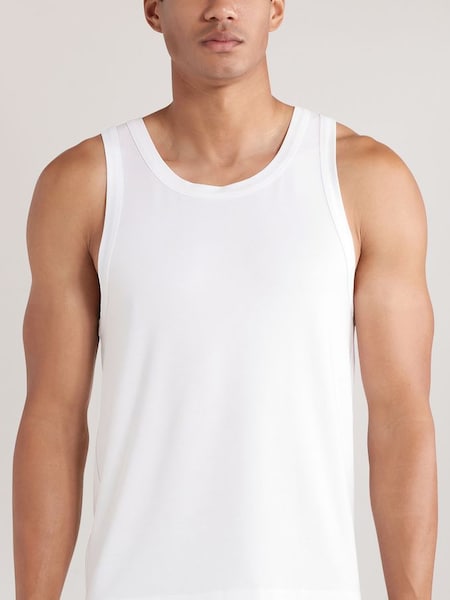 CHÉ Studios Tencel™ Blend Crew Neck Vest in White (846672) | $60