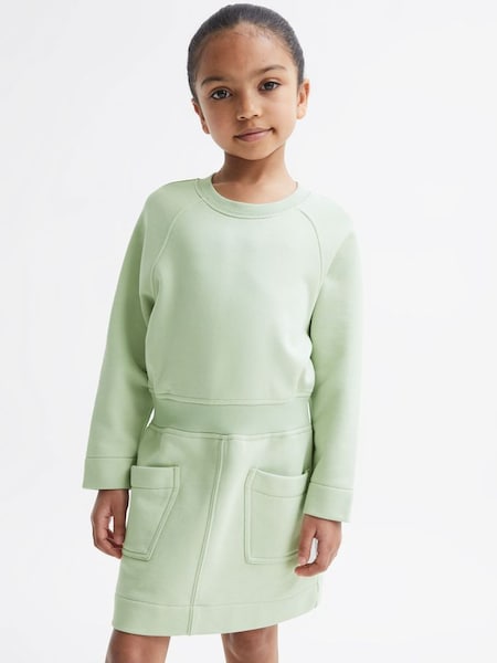 Senior Sweatshirt Dress in Sage (852229) | $58