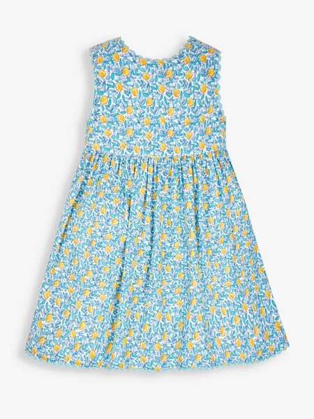 Lemon Bloom Print Summer Dress in White (870261) | $19