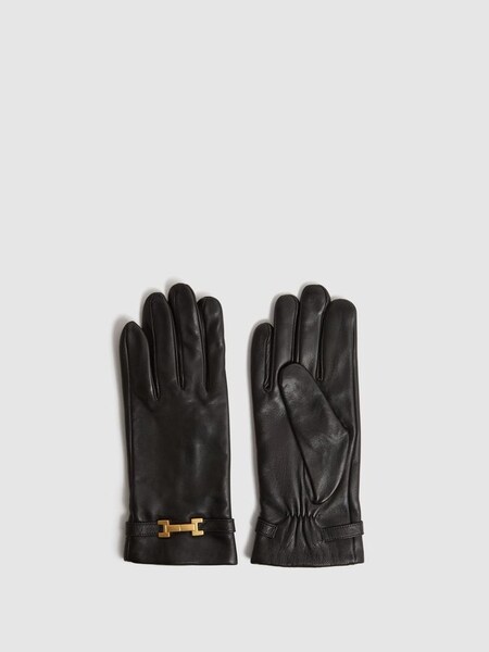 Leather Hardware Gloves in Black (875348) | €95