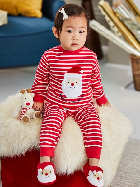 Santa Appliqué Jersey Pyjamas in Red (87B786) | €12.50
