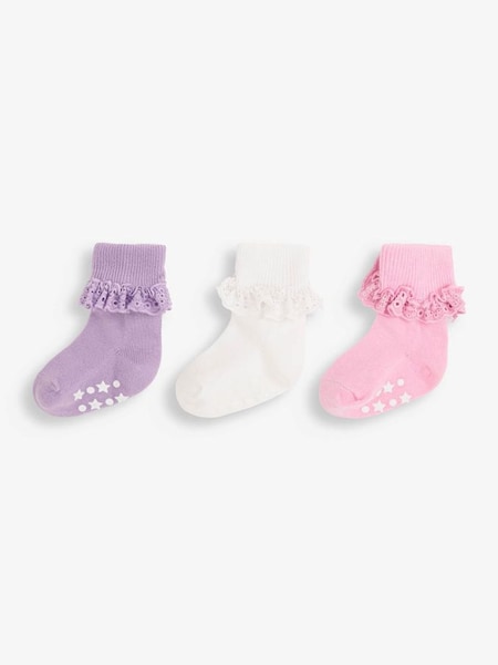Lilac Purple 3-Pack Frilly Socks (887422) | €12.50