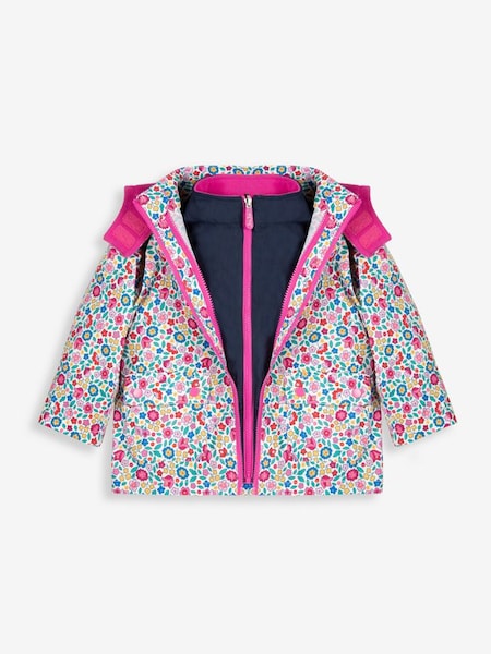 Girls' Floral 4-in-1 Waterproof Polarfleece Jacket in Pink (8935Q4) | €85.50