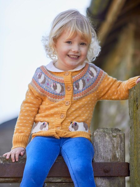 Mustard Yellow Guinea Pig Fair Isle Cardigan (89R940) | €36.50