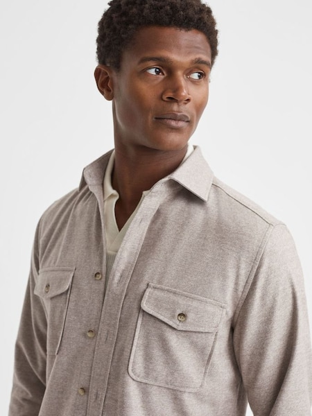 Überhemd mit zwei Taschen und Knopfleiste, Wheat Melange (910256) | 170 €