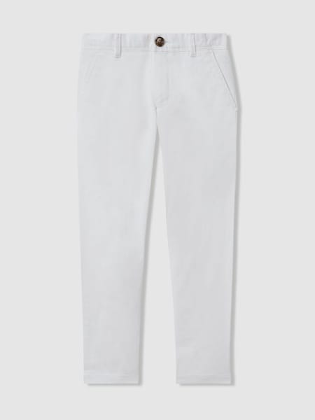 Slim Fit Casual Chinos in White (914497) | $65