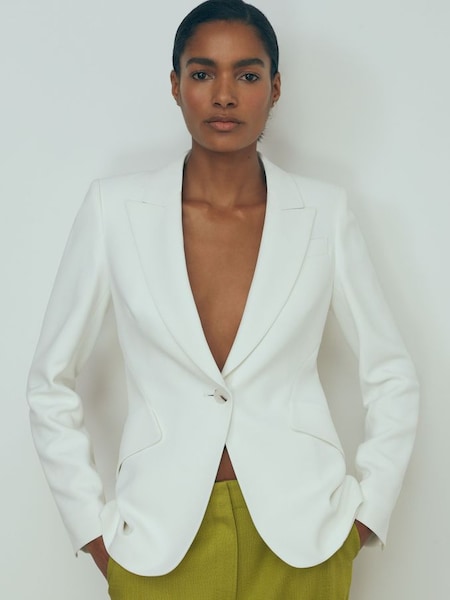 Atelier Slim Fit Suit Blazer in Ivory (914763) | HK$8,180